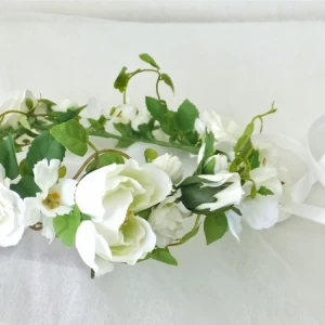 白グリーンの軽めの花冠